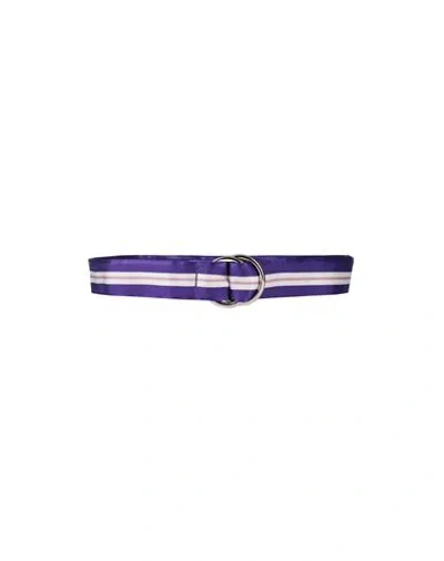 Mcneal Woman Belt Purple Size Xxl Textile Fibers, Metal