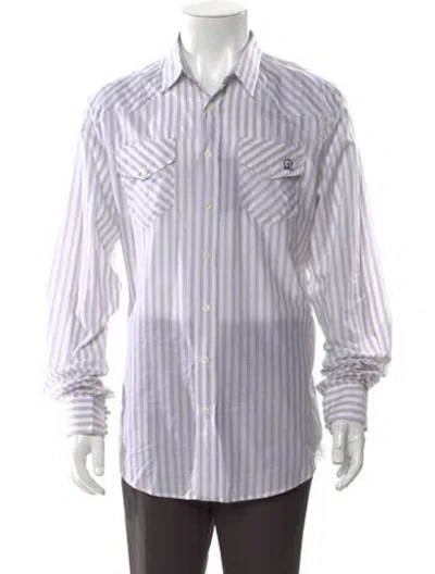 Pre-owned Mcq By Alexander Mcqueen 2004 Striped Shirt In White