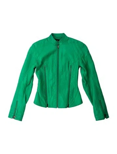Pre-owned Mcq By Alexander Mcqueen 2012 Leather Jacket In Green