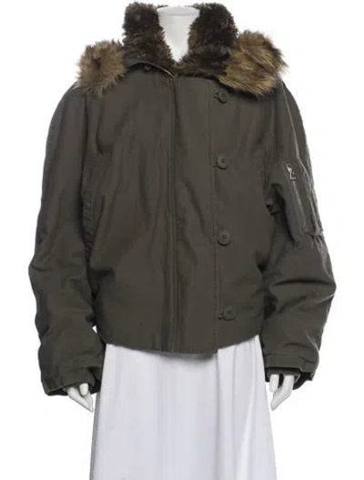 Pre-owned Mcq By Alexander Mcqueen 2014 Bomber Jacket In Green