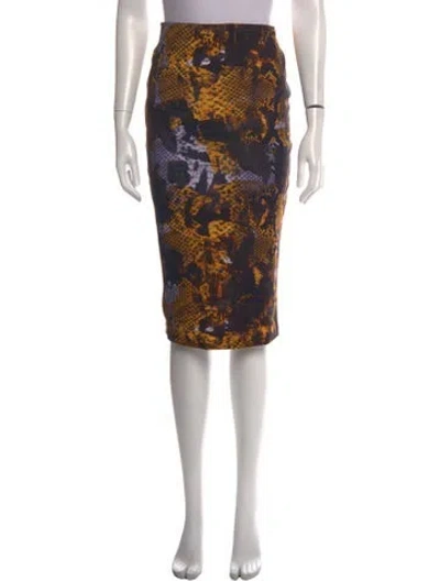 Pre-owned Mcq By Alexander Mcqueen 2015 Midi Length Skirt In Yellow