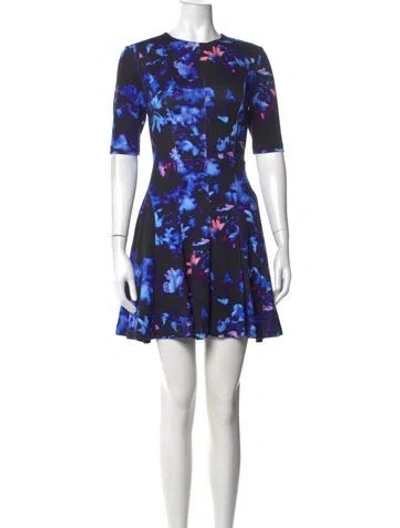 Pre-owned Mcq By Alexander Mcqueen 2015 Mini Dress In Blue/purple