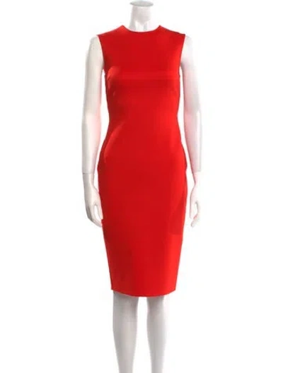 Pre-owned Mcq By Alexander Mcqueen 2016 Knee-length Dress In Orange