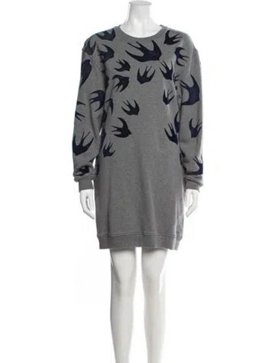 Pre-owned Mcq By Alexander Mcqueen 2016 Mini Dress In Grey