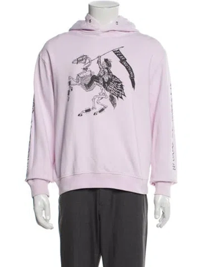 Pre-owned Mcq By Alexander Mcqueen 2017 Graphic Print Hoodie In Pink