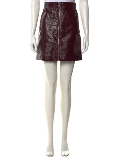 Pre-owned Mcq By Alexander Mcqueen 2018 Mini Skirt In Burgundy