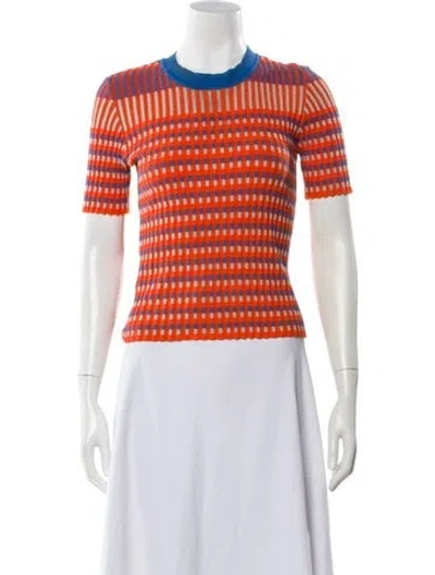 Pre-owned Mcq By Alexander Mcqueen 2019 Striped Sweater In Orange
