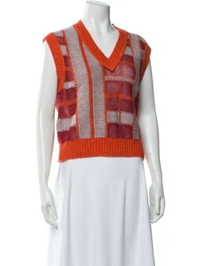 Pre-owned Mcq By Alexander Mcqueen 2020 Linen Sweater In Orange