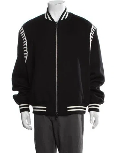 Pre-owned Mcq By Alexander Mcqueen 2024 Wool Bomber Jacket In Black