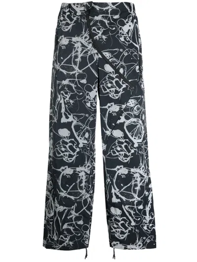 MCQ BY ALEXANDER MCQUEEN ABSTRACT-PRINT STRAIGHT-LEG TROUSERS