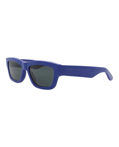 Pre-owned Mcq By Alexander Mcqueen Alexander Mcqueen Square Rectangle Sunglasses In Blue Blue Blue (am0419s/30014614/005)