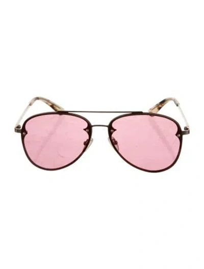 Pre-owned Mcq By Alexander Mcqueen Aviator Gradient Sunglasses In Gold