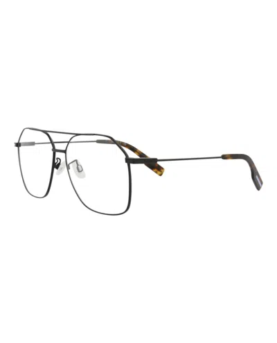 Pre-owned Mcq By Alexander Mcqueen Aviator Optical Frames In Black Black Transparent (mq0333o/30011557/003)