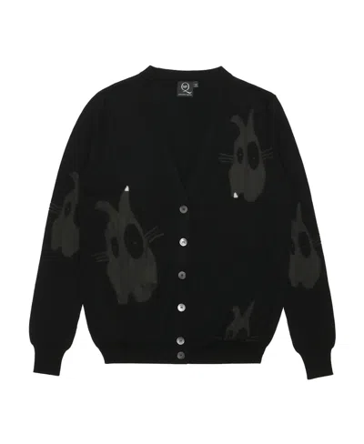 Mcq By Alexander Mcqueen Black Jacquard V-neck Sweater