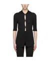 Mcq By Alexander Mcqueen Mcq Alexander Mcqueen Woman Cardigan Black Size L Cotton, Polyamide, Viscose, Polyester In Black