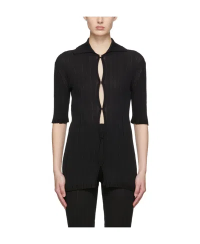 Mcq By Alexander Mcqueen Mcq Alexander Mcqueen Woman Cardigan Black Size L Cotton, Polyamide, Viscose, Polyester