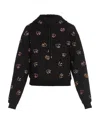 Mcq By Alexander Mcqueen Black Swallow Embroidered Hooded Sweater In Black