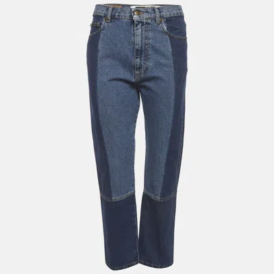Pre-owned Mcq By Alexander Mcqueen Blue Denim Two Toned Jeans M