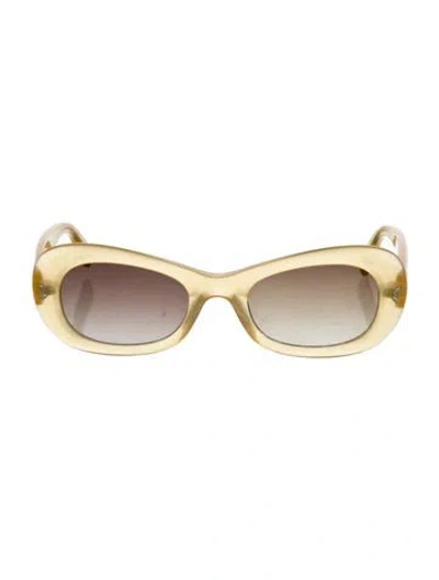 Pre-owned Mcq By Alexander Mcqueen Cat-eye Gradient Sunglasses In Yellow