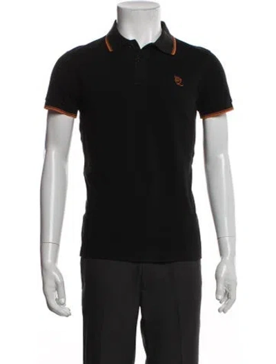 Pre-owned Mcq By Alexander Mcqueen Collar Short Sleeve Polo Shirt In Black