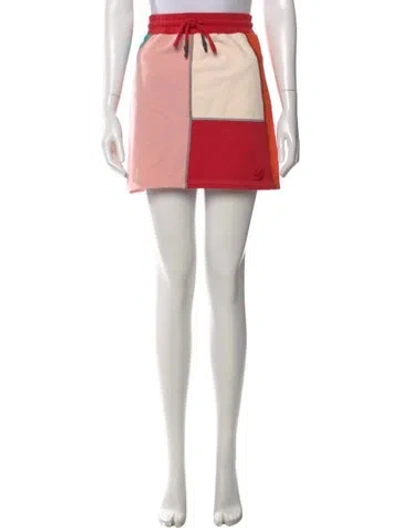 Pre-owned Mcq By Alexander Mcqueen Colorblock Pattern Mini Skirt In Multi