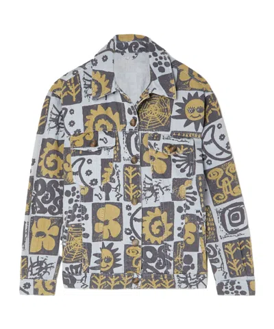 Mcq By Alexander Mcqueen Colorful Denim Jacket In Gray