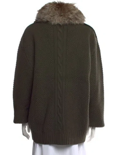 Pre-owned Mcq By Alexander Mcqueen Coyote Crew Neck Sweater In Green