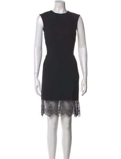 Pre-owned Mcq By Alexander Mcqueen Crew Neck Knee-length Dress In Black