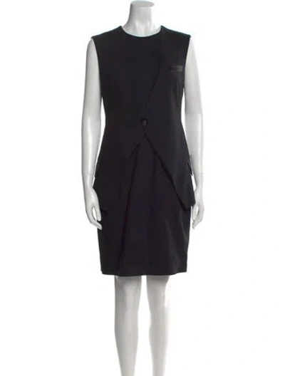 Pre-owned Mcq By Alexander Mcqueen Crew Neck Knee-length Dress In Black