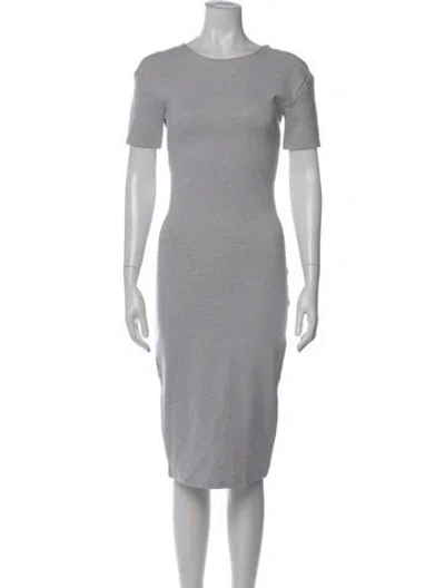 Pre-owned Mcq By Alexander Mcqueen Crew Neck Knee-length Dress In Gray