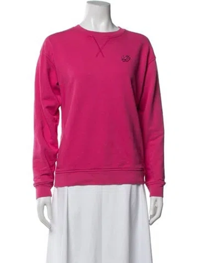 Pre-owned Mcq By Alexander Mcqueen Crew Neck Long Sleeve Sweatshirt In Pink