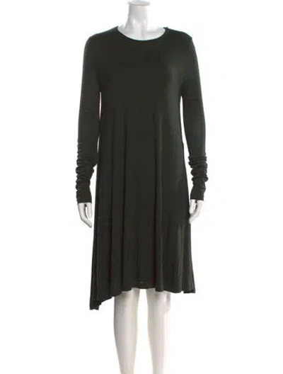 Pre-owned Mcq By Alexander Mcqueen Crew Neck Midi Length Dress In Gray