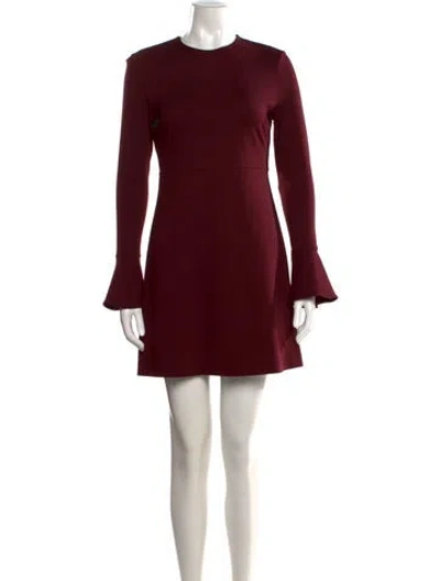 Pre-owned Mcq By Alexander Mcqueen Crew Neck Mini Dress In Burgundy
