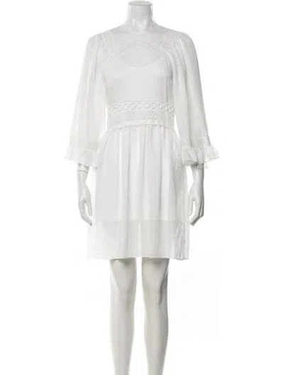 Pre-owned Mcq By Alexander Mcqueen Crew Neck Mini Dress W/ Tags In White