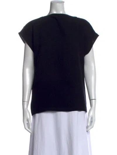 Pre-owned Mcq By Alexander Mcqueen Crew Neck Short Sleeve Top In Black