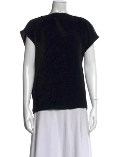 Pre-owned Mcq By Alexander Mcqueen Crew Neck Short Sleeve Top In Black