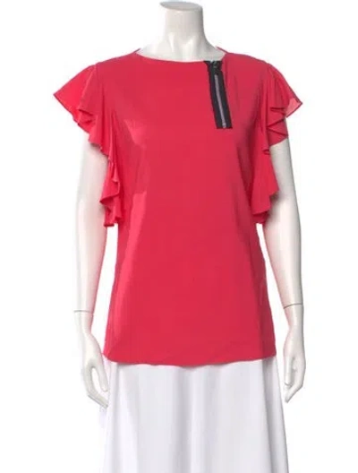 Pre-owned Mcq By Alexander Mcqueen Crew Neck Short Sleeve Top In Pink