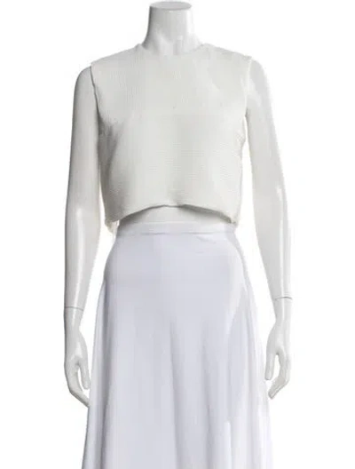 Pre-owned Mcq By Alexander Mcqueen Crew Neck Sleeveless Crop Top W/ Tags In Blue