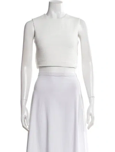Pre-owned Mcq By Alexander Mcqueen Crew Neck Sleeveless Crop Top W/ Tags In White