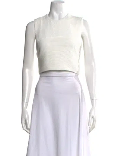 Pre-owned Mcq By Alexander Mcqueen Crew Neck Sleeveless Crop Top W/ Tags In White
