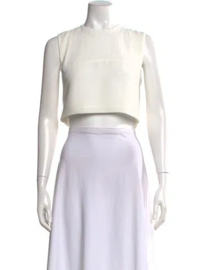 Pre-owned Mcq By Alexander Mcqueen Crew Neck Sleeveless Crop Top W/ Tags In White