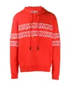 Mcq By Alexander Mcqueen Embroidered Logo Hoodie In Red