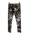 Mcq By Alexander Mcqueen Floral Pattern Casual Pants In Black