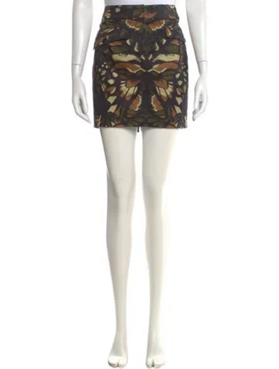 Pre-owned Mcq By Alexander Mcqueen Floral Print Mini Skirt In Multi