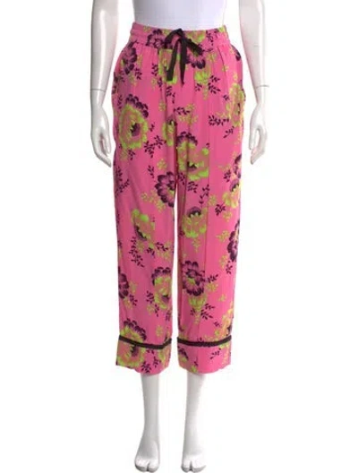 Pre-owned Mcq By Alexander Mcqueen Floral Print Wide Leg Pants W/ Tags In Pink