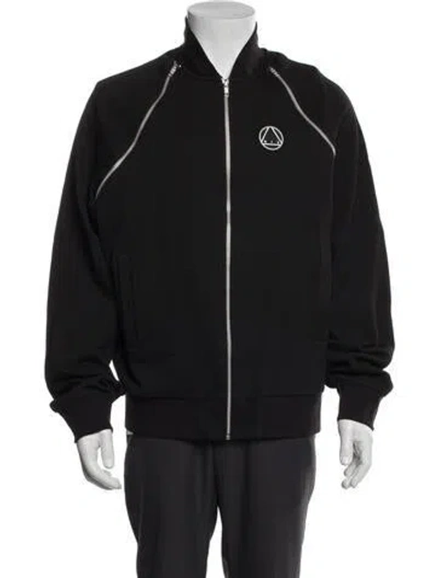 Pre-owned Mcq By Alexander Mcqueen Graphic Print Bomber Jacket In Gray