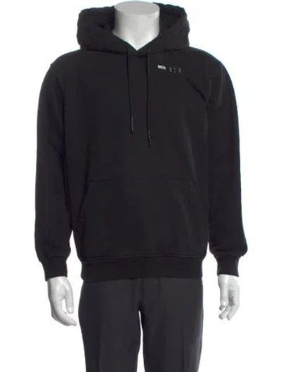 Pre-owned Mcq By Alexander Mcqueen Graphic Print Crew Neck Hoodie In Black