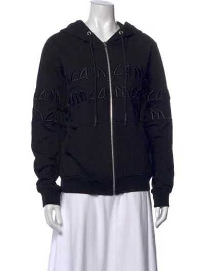 Pre-owned Mcq By Alexander Mcqueen Graphic Print Crew Neck Hoodie In Black