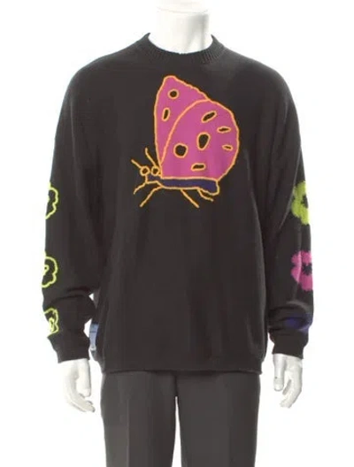 Pre-owned Mcq By Alexander Mcqueen Graphic Print Crew Neck Pullover In Gray