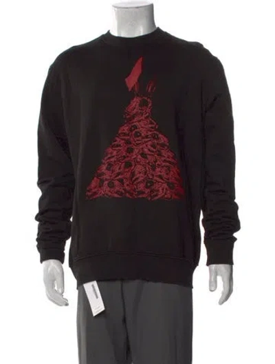 Pre-owned Mcq By Alexander Mcqueen Graphic Print Crew Neck Sweatshirt In Black